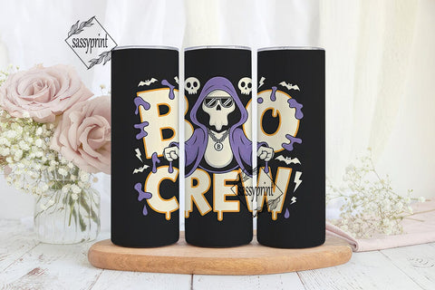 Boo Crew Ghost Halloween 20oz Tumbler Sublimation sassyprint 