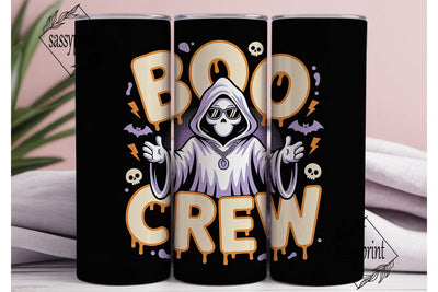 Boo Crew Ghost Halloween 20oz Tumbler Sublimation sassyprint 