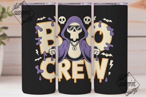 Boo Crew Ghost Halloween 20oz Tumbler Sublimation sassyprint 