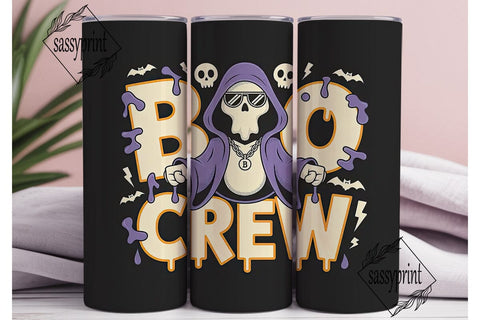 Boo Crew Ghost Halloween 20oz Tumbler Sublimation sassyprint 