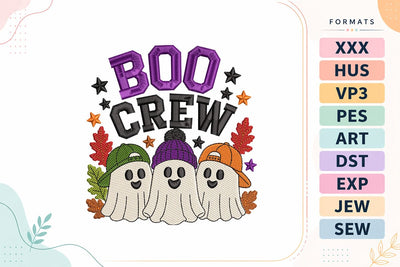Boo Crew Halloween Embroidery Design Embroidery/Applique DESIGNS sg embroidery 
