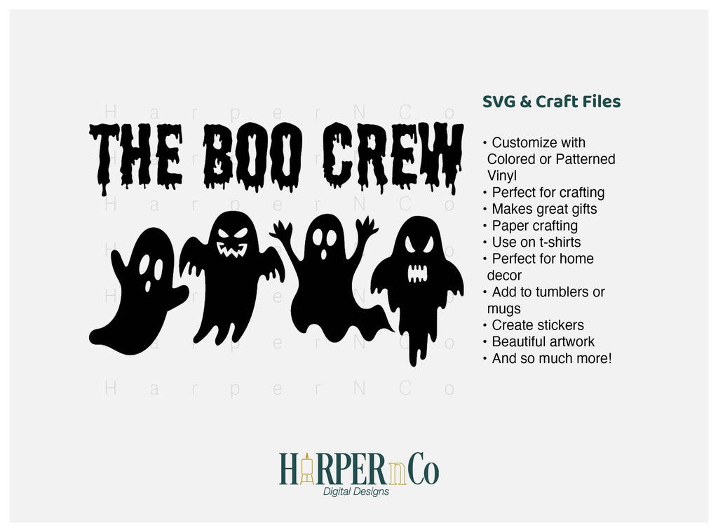 Boo Crew SVG PNG Cut EPS File - So Fontsy