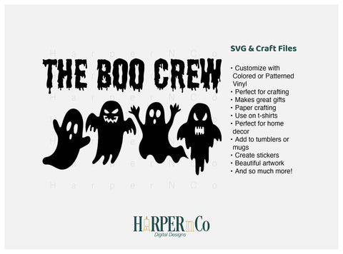 Boo Crew SVG PNG Cut EPS File SVG HarperNCo 