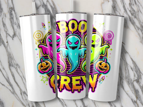 Boo Creww Halloween Ghosts Tumbler wrap Sublimation PNG Sublimation Luvleigh Digitals 
