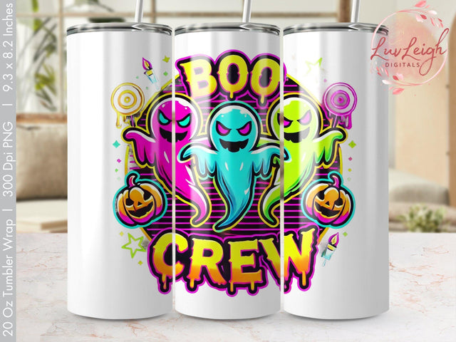 Boo Creww Halloween Ghosts Tumbler wrap Sublimation PNG Sublimation Luvleigh Digitals 