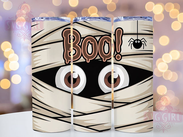 Boo Cute Mummy Halloween Tumbler Wrap, Halloween Mummy Wrap, 20Oz Sublimation Design, Spooky Boo Cup, Cute Mummy Drinkware, Kawaii Halloween Tumbler, Boo Ghost Mummy Mug Design Sublimation SvggirlplusArt 