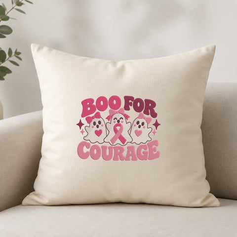 Boo for Courage Embroidery Design – Breast Cancer Awareness Ghost Machine Embroidery File, Pink Ribbon Halloween Design Embroidery/Applique DESIGNS PatternFeed8 