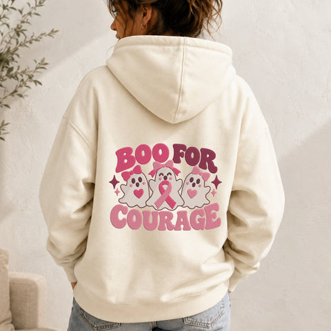 Boo for Courage Embroidery Design – Breast Cancer Awareness Ghost Machine Embroidery File, Pink Ribbon Halloween Design Embroidery/Applique DESIGNS PatternFeed8 