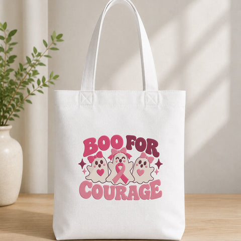 Boo for Courage Embroidery Design – Breast Cancer Awareness Ghost Machine Embroidery File, Pink Ribbon Halloween Design Embroidery/Applique DESIGNS PatternFeed8 