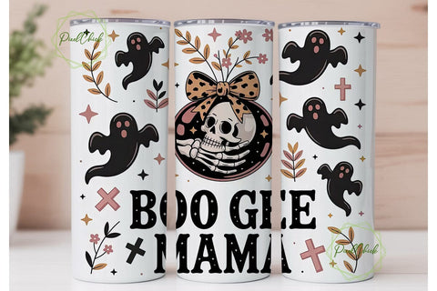 Boo Gee Mama 20oz Tumbler Wrap Sublimation PixelChick 