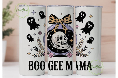 Boo Gee Mama 20oz Tumbler Wrap Sublimation PixelChick 