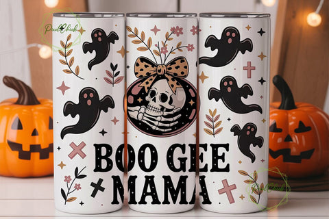 Boo Gee Mama 20oz Tumbler Wrap Sublimation PixelChick 