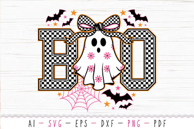 Boo Ghost SVG, Coquette Halloween SVG SVG SVG Studio 