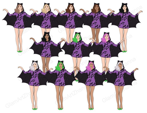 Boo GIRLS AND CHILDREN Halloween Autumn Gothic Pumpkin - PNG SVG GlamArtZhanna 