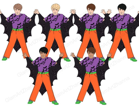 Boo GIRLS AND CHILDREN Halloween Autumn Gothic Pumpkin - PNG SVG GlamArtZhanna 