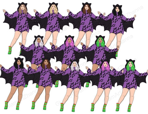 Boo GIRLS AND CHILDREN Halloween Autumn Gothic Pumpkin - PNG SVG GlamArtZhanna 