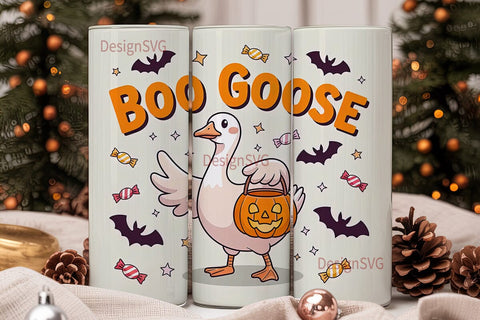 Boo Goose Halloween 20oz Tumbler Wrap Sublimation DesignSVG 
