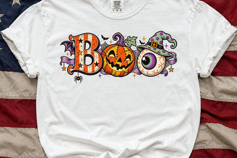 Boo Halloween Eyeball Pumpkin PNG SVG DesignDestine 
