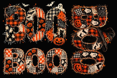 BOO Halloween PNG, Patchwork Boo PNG, Spooky Coquette png, Halloween Png, Bat png, Preppy Png, Trendy Png, Halloween Bow Png SVG DesignDestine 