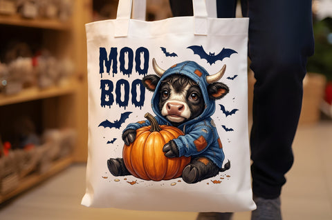 Boo Halloween Png Spooky Ghost Cow Png Sublimation designartist 