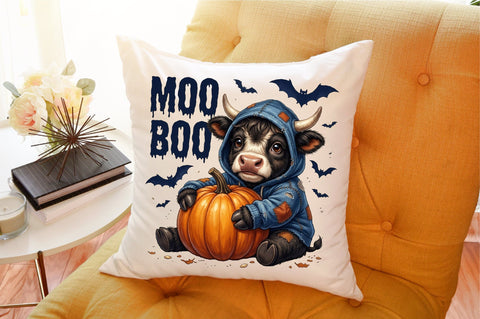 Boo Halloween Png Spooky Ghost Cow Png Sublimation designartist 