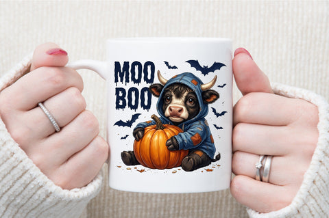 Boo Halloween Png Spooky Ghost Cow Png Sublimation designartist 