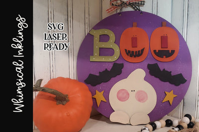 BOO! Halloween Sign SVG Whimsical Inklings 