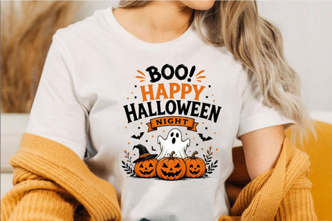 Boo Happy Halloween Night PNG Sublimation SVGArt 