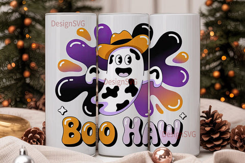 Boo Haw Ghost 20oz Tumbler Wrap Sublimation DesignSVG 