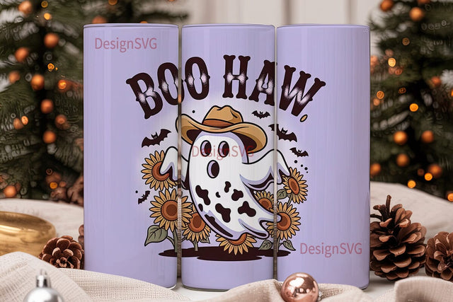 Boo Haw Ghost Tumbler Wrap Sublimation DesignSVG 