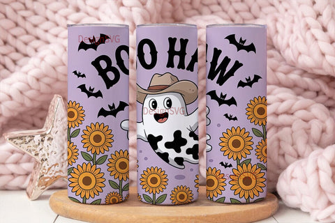 Boo Haw Ghost Tumbler Wrap Sublimation DesignSVG 