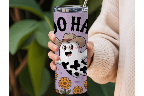 Boo Haw Ghost Tumbler Wrap Sublimation DesignSVG 
