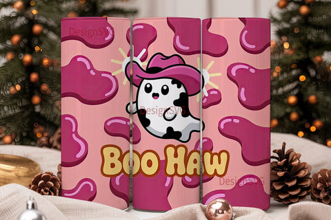 Boo Haw Ghost Tumbler Wrap Sublimation DesignSVG 