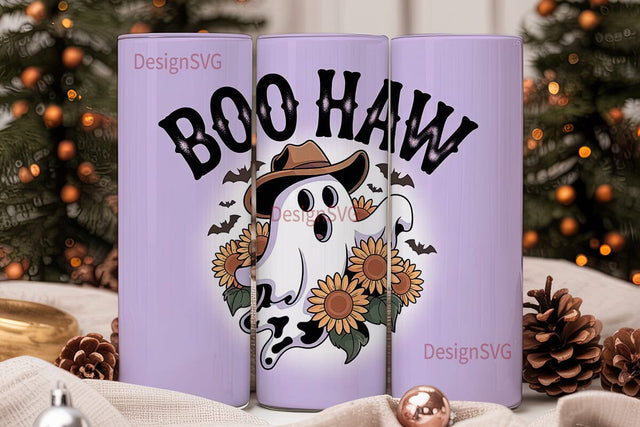Boo Haw Ghost Tumbler Wrap Sublimation DesignSVG 