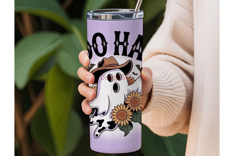 Boo Haw Ghost Tumbler Wrap Sublimation DesignSVG 