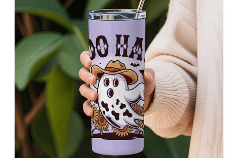 Boo Haw Ghost Tumbler Wrap Sublimation DesignSVG 