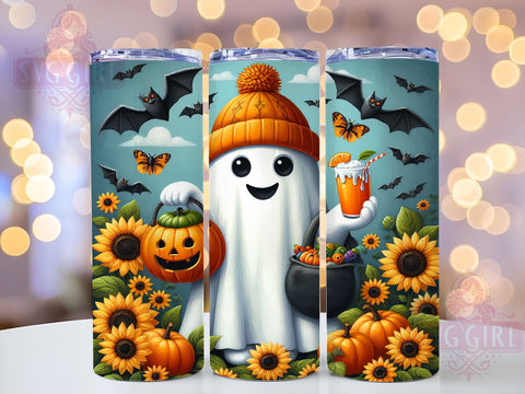 Boo-Jee Ghost Tumbler, Halloween Ghost Design, Cute Ghost PNG, Coffee Ghost Tumbler, Sublimation Wrap, 20 oz Tumbler, Halloween Decor, Digital Download, Fall Coffee Cup Sublimation SvggirlplusArt 