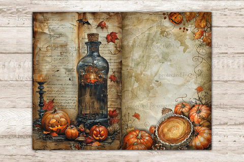 Boo Junk Journal Kit | Pumpkin Scrapbook Paper SVG GlamArtZhanna 