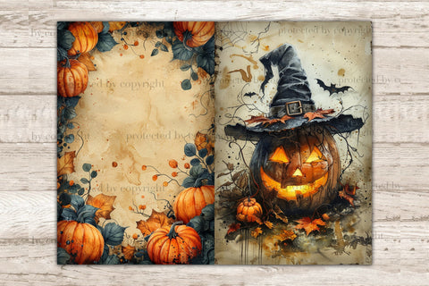Boo Junk Journal Kit | Pumpkin Scrapbook Paper SVG GlamArtZhanna 