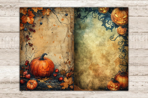 Boo Junk Journal Kit | Pumpkin Scrapbook Paper SVG GlamArtZhanna 