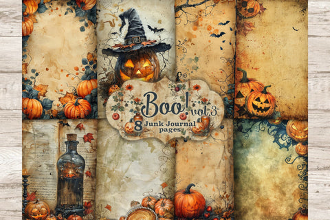 Boo Junk Journal Kit | Pumpkin Scrapbook Paper SVG GlamArtZhanna 