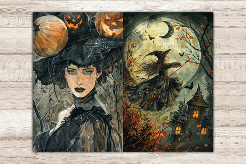 Boo Junk Journal Page | Halloween Printable Paper SVG GlamArtZhanna 