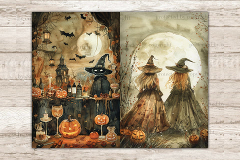 Boo Junk Journal Page | Halloween Printable Paper SVG GlamArtZhanna 
