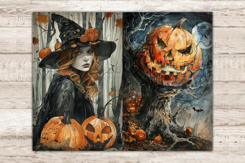 Boo Junk Journal Page | Halloween Printable Paper SVG GlamArtZhanna 