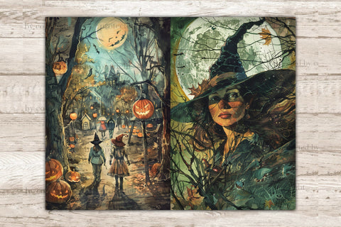 Boo Junk Journal Page | Halloween Printable Paper SVG GlamArtZhanna 