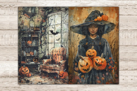 Boo Junk Journal Papers | Trick Or Treat Printable SVG GlamArtZhanna 