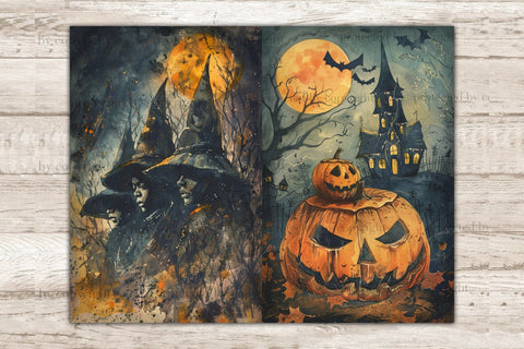 Boo Junk Journal Papers | Trick Or Treat Printable SVG GlamArtZhanna 