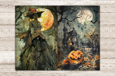 Boo Junk Journal Papers | Trick Or Treat Printable SVG GlamArtZhanna 