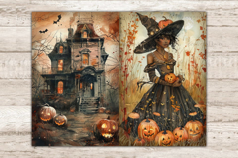 Boo Junk Journal Papers | Trick Or Treat Printable SVG GlamArtZhanna 