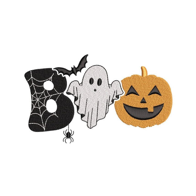 Boo Machine Embroidery Design, Halloween Embroidery File, 3 sizes, Instant Download Embroidery/Applique DESIGNS Nino Nadaraia 